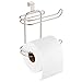 InterDesign Classico Bathroom Over Tank 2 Roll Toilet Paper Holder – Double Roll Tissue Paper Storage - Satin