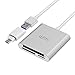Compact Flash CF Card Reader, WEme Aluminum Multi-in-1 USB 3.0 Micro SD Card Reader with 2-in-1 Type C Adapter for PC, Mac, Macbook Mini, USB C Devices, Support Sandisk/ Lexar UHS, SDHC Memory Card