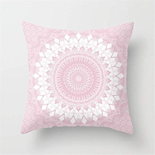 Nacasu Boho Pink Mandala Throw Pillow Cushion Cover Case 18 X 18 inches