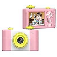 Anti-Fall Kids Camera Toys for Gifts, Shock-Proof Rechargeable Cute Mini HD 5.0mp 4X Digital Camera for Girls Dust-Proof Children Digital Video Camera with Photo Frame Preschool Camera Toys