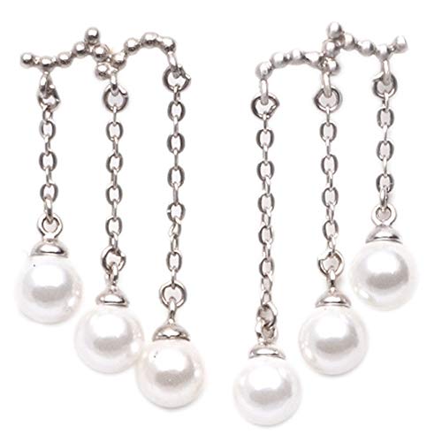 Ear Drop Dangle Earrings Crawler Chandelier Climber Ear Wrap Pin Vine Tassel Imitation Pearl Cute Jewelry Silver Plated