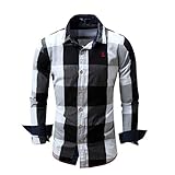 Mens Long Sleeve Shirt,Amiley 100% Cotton Men's