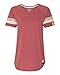 Champion Men's Authentic Originals Triblend Varsity Short Sleeve Tee, Carmine Red Heather, Medium
