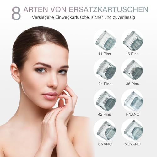 Dr. pen M8 Microneedling Pen, Professional Skin Care at Home with 8 Sterile Cartridges, 6 Adjustable Intensity Levels & 0-2.5 mm Settings, Anti-Ageing, Wrinkle Reduction, Acne Scars Elimination