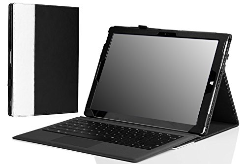 MoKo Microsoft Surface Pro 3 Case - Slim Folding Cover Case for Microsoft Surface Pro 3 12 Inch Tablet, BLACK & WHITE