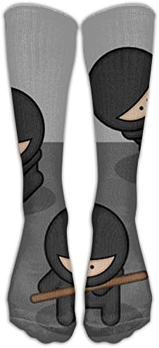 Ninjas Cotton Cartoon Fashion Compression Knee Socks Elasticity Softball For Men &amp; Women Casual Long Tube Socks