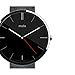 Motorola Moto 360 - Black Leather Smart Watch for Android Devices (Renewed)
