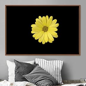 signwin Framed Canvas Wall Art Yellow Daisy Portrait...
