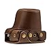 MegaGear Canon EOS M100, M200 (15-45mm) Ever Ready Leather Camera Case and Strap, with Battery Access - Dark Brown - MG1326