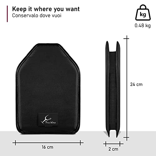 Cooler Bag for Wine or Champagne Bottles, Wine Cooler, Table Wine Bottles, Ice for Bottles, Water Repellent and Elastic Fabric (Black)