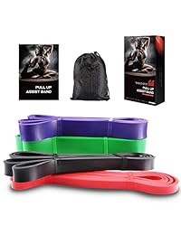 Whatafit Bandas de resistencia, bandas de ayuda para levantamiento de pesas, movilidad y ejercicios de levantamiento de pesas. Para estiramiento corporal, entrenamiento de resistencia, terapia física, entrenamientos en casa, gimnasios.
