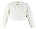 Lilax Baby Girls' Knit Long Sleeve One Button Closure Bolero Shrug 3-6 Months Cream