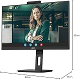 AOC 24P3QW 24" FHD IPS Monitor 75Hz 4ms 2MP WebCam USB Hub Height Adjust view 8
