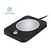SWARK Smart Coffee Warmer for desk, Cup warmer with automatic shut off for Office Home Use, Electric Cup Beverage Plate for Candle, Water, Cocoa, Milk (Pure black)