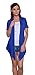 Free to Live Women's Short Sleeve Light Weight Open Front Cardigan (XL, Royal Blue)