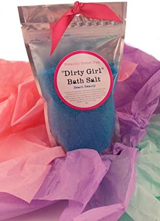 Bath Salts Luxurious Bath Soak with Mica Powder and Mediterranean Sea Salts Beach Beauty Scent 16 Ounces