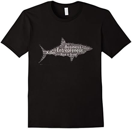 Men's ENTREPRENEUR MOTIVATIONAL SHARK PREDATOR BUSINESS T-SHIRT XL Black