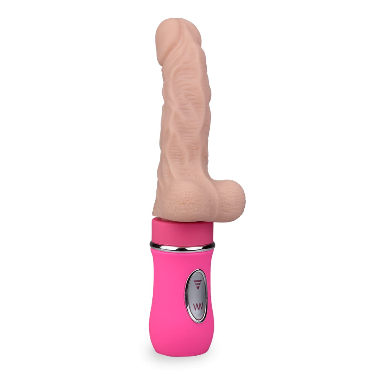 Love and Vibes Realistic Automatic Thrusting & Vibrating Dildo, TES-03-Rose