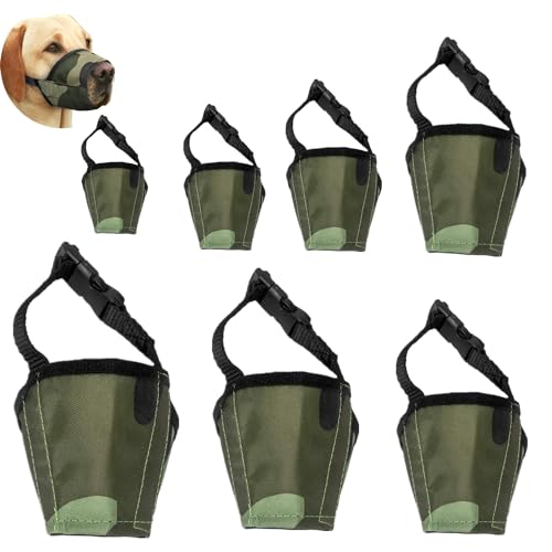 JYHY Nylon Dog Muzzle - Adjustable Quick Fit pet muzzle Prevent from Biting Barking and Chewing for Small Medium Large Dogs (Camouflage)