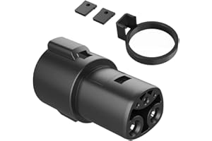 TOKREAL J1772 to Tesla Charging Adapter【Security Check 】 and Tesla Charger Lock 80 Amp / 240V AC - Compatible with SAE J1772 Charger[Only for Tesla Owners]