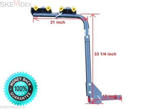 SKEMiDEX---Heavy Duty 4 Bicycle Bike Rack Hitch Mount Carrier Car Swing Down SUV Truck Van. Deluxe steel carrier converts from 2- to 4-bike carrier with easy-to-use included extension