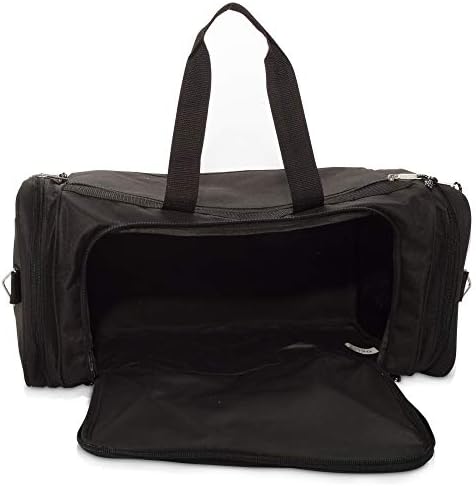 DALIX 21" Blank Sports Duffle Bag Gym Bag Travel Duffel Adjustable Strap in Black 5 DALIX 21" Blank Sports Duffle Bag Gym Bag Travel Duffel Adjustable Strap in Black