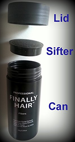 Hair Building Fibers 200 Grams 7 Oz. With Bottle By Finally Hair 50g4 (Medium Brown)