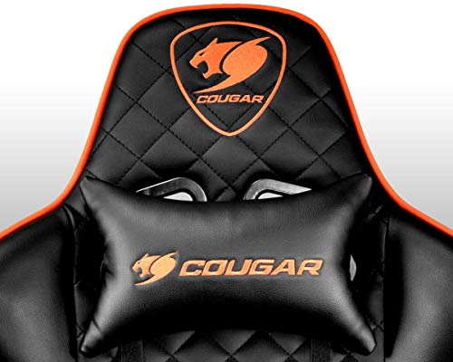 Cougar Armor One Gaming Chair with Reclining and Height Adjustment (Black and Orange) - Thumbnail 6