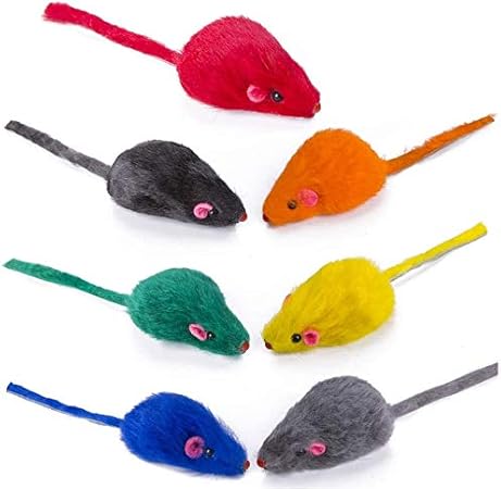 real fur mice cat toys