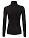 JJ Perfection Women's Stretchy Ruched Long Sleeve Turtleneck Top