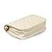 BMC Womens Cream PU Faux Leather Diamond Quilted Pattern Mini Handbag Shoulder Strap Clutch