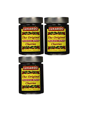 Luxardo, Gourmet Cocktail Maraschino Cherries 400G Jar (3 pack)