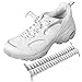 FOOTMATTERS No Tie Shoe Laces for Kids and Adults - Elastic Curly Shoelaces for Sneakers - Pink - 1 Pair