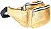 Holographic Fanny Pack Belt Bag | Waterproof fanny pack for Women - Crossbody Bag Bum Bag Waist Bag Waist Pack - For Halloween costumes, Rave Fanny Pack for Hiking, Running, and travel (Gold)