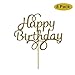 YOFEY1 Happy Birthday Cake Topper Decoration Gold Glitter 8 Pack