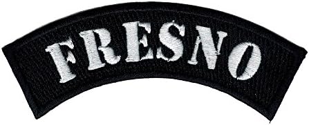 Fresno City Rocker/biker 4 Inch Width Diy Embroidered Iron on / Sew on Patch #C33