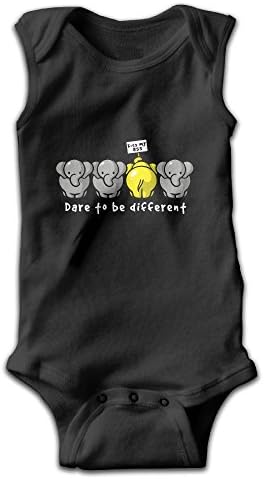 Dare To Be Different Elephant Unisex Baby 100% Cotton Lightweight Sleeveless Bodysuits Onesies 12 Months