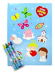 Tiny Mills Christian Religious Coloring Book Set