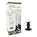 612 Vermont Ultra-Bright LED Window Candles with Timer, Battery Operated, Metal Base, White Candlestick, Adjustable Height (Pack of 4, Matte Onyx)
