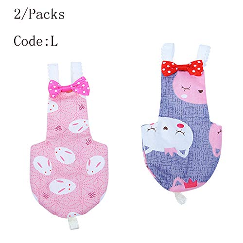 star sound source Waterproof Washable Reusable Bird Parrot Diaper Flight Suit Nappy,Soft Pet Pee Pad Suitable for Parrot Macaw, African Grey Budgie Parakeet, Cockatoos (Powder Rabbit L)