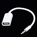 Efanr® [2 Packs] 3.5mm Male Car AUX Audio Plug Jack to USB 2.0 Female Adapter Converter Cord Cable White