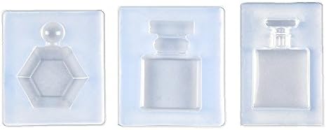 3 Pcs Perfume Bottle Epoxy Resin Shape Mold, Pendant Clay Silicone Mold with Jewelry Molds,Earring Necklace Making and DIY Craft Making,Fondant Candy Mold