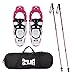 ALPS Adult All Terrian Snowshoes + Pair Anti-Shock Adjustable Snowshoeing Pole + Free Carrying Tote Bag (21 inch)