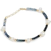Jia Jia Women's Ombre Blue Sapphire Pearl Bracelet