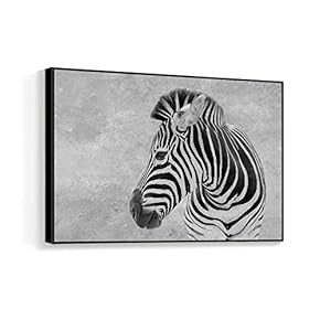 Framed Canvas Wall Art for Living Room, Bedroom Black and White Animal Canvas Prints for Home Decoration Ready to Hanging - 16x24 inches