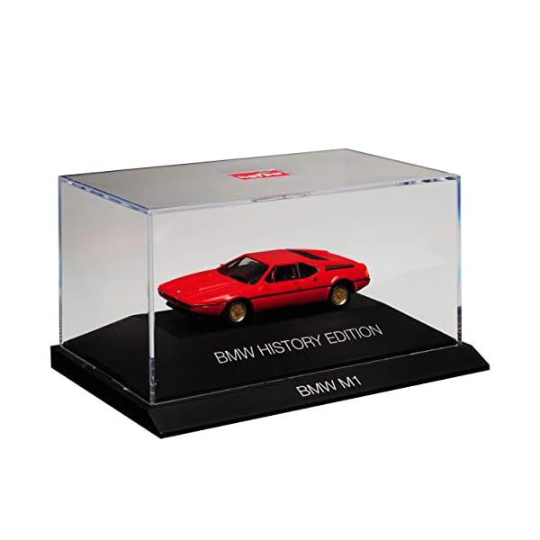 B-M-W M1 Coupe Rot 1978-1981 H0 mit Sockel und Vitrine 1/87 Herpa Modell Auto – Bild 4