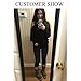VOIANLIMO Women's Off Shoulder Knit Jumper Long Sleeve Pullover Baggy Solid Sweater Black L