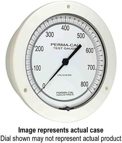 Pneumo Gauge, Sea Water Depth, Gearless, Test, 140|450 MSW|FSW, 6" Dial, White Front Flange, 1/4 NPT Back Mount|PN 200FTM91W01