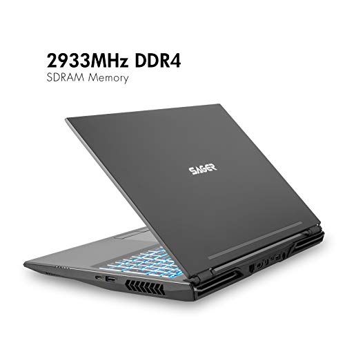 Sager NP8358F2 15.6-Inch FHD 144Hz, 72% NTSC Gaming Laptop, Intel i7-10875H, RTX 2070 Super 8GB, 16GB RAM, 500GB NVMe SSD + 1TB HDD, Windows 10