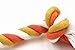 Petony Flossy Cotton Blend Color Dog Chew Rope Double Knot Tug Bone toy